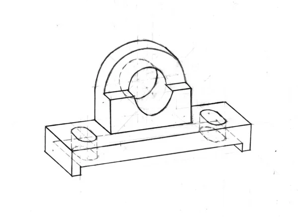 Disegno Matita Schizzo Sfondo — Foto Stock