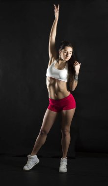 güzel atletik kız poz