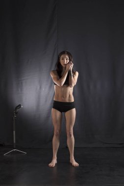 güzel atletik kız poz