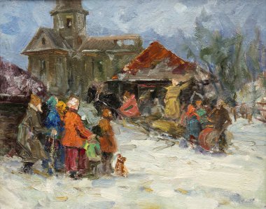 Yağlı boya, renkli arkaplan