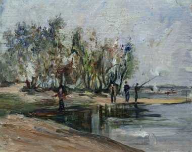 Yağlı boya, renkli arkaplan