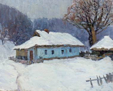 Yağlı boya, renkli arkaplan