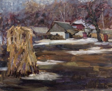 Yağlı boya, renkli arkaplan