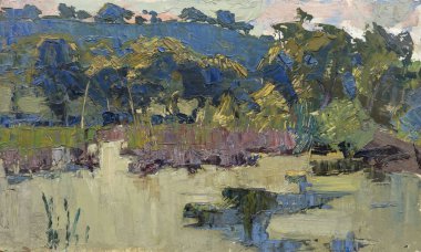 Yağlı boya, renkli arkaplan