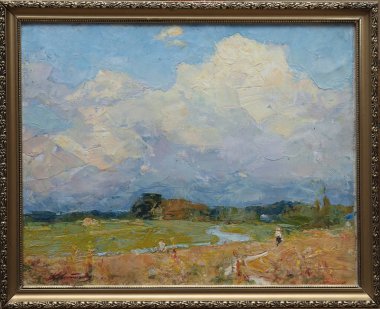 Yağlı boya, renkli arkaplan