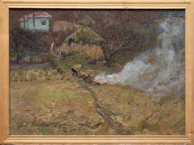 Yağlı boya, renkli arkaplan