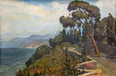 Yağlı boya, renkli arkaplan