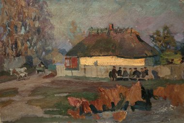 Yağlı boya, renkli arkaplan