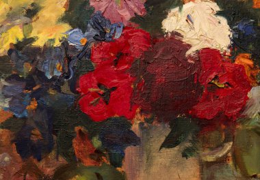 Yağlı boya, renkli arkaplan