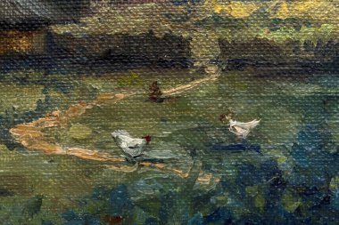 Yağlı boya, renkli arkaplan