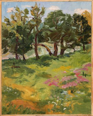 Yağlı boya, renkli arkaplan