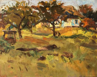 Yağlı boya, renkli arkaplan