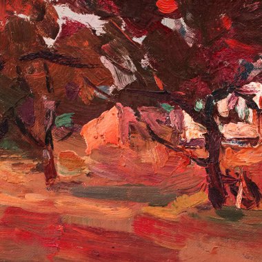 Yağlı boya, renkli arkaplan