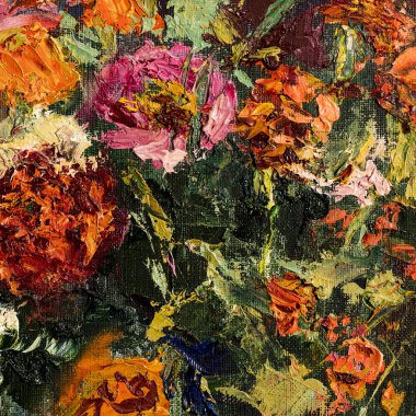 Yağlı boya, renkli arkaplan