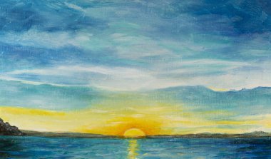 Yağlı boya, renkli arkaplan