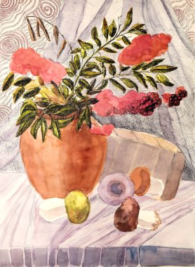 Yağlı boya, renkli arkaplan