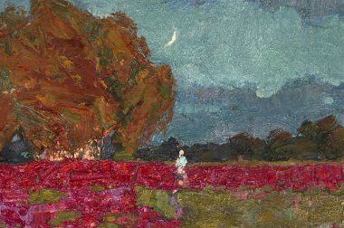 Yağlı boya, renkli arkaplan