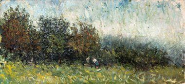 Yağlı boya, renkli arkaplan