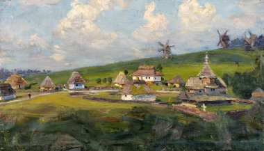 Yağlı boya, renkli arkaplan