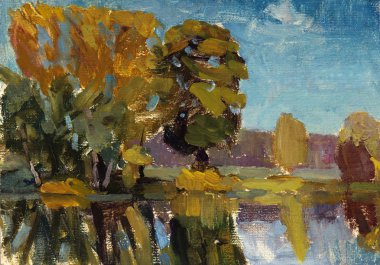 Yağlı boya, renkli arkaplan