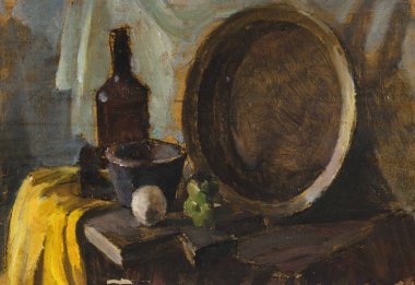 Yağlı boya, renkli arkaplan