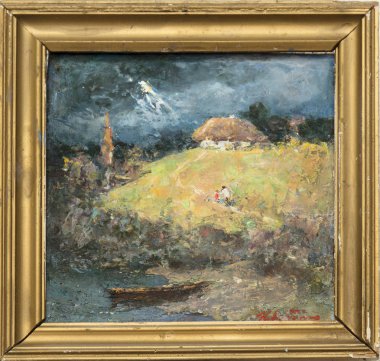 Yağlı boya, renkli arkaplan