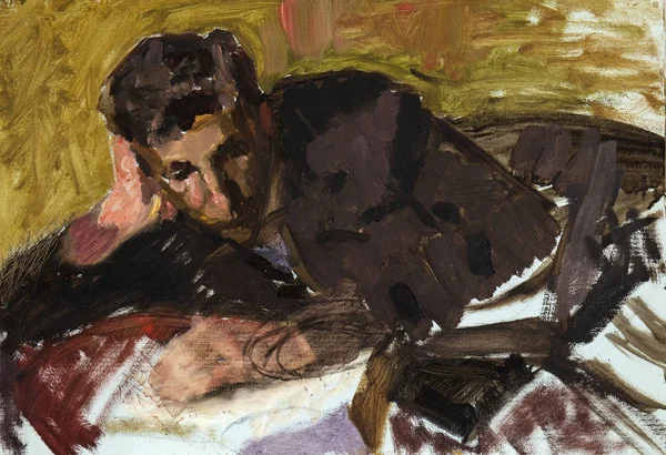 Yağlı boya, renkli arkaplan