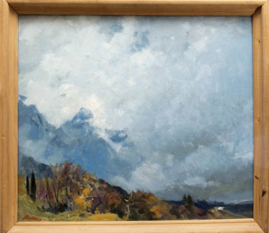 Yağlı boya, renkli arkaplan