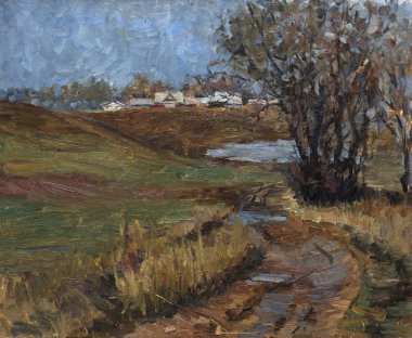 Yağlı boya, renkli arkaplan