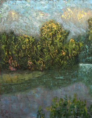 Yağlı boya, renkli arkaplan