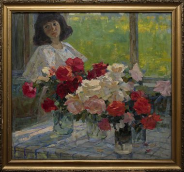 Yağlı boya, renkli arkaplan