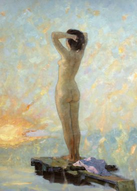 Yağlı boya, renkli arkaplan