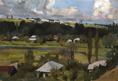 Yağlı boya, renkli arkaplan