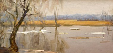 Yağlı boya, renkli arkaplan