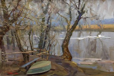 Yağlı boya, renkli arkaplan