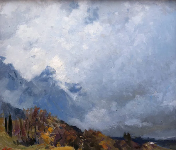 Yağlı boya, renkli arkaplan