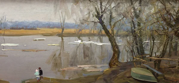 Yağlı boya, renkli arkaplan