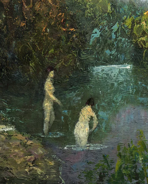 Yağlı boya, renkli arkaplan