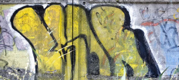 Street Wall Graffiti Kopiera Utrymme — Stockfoto