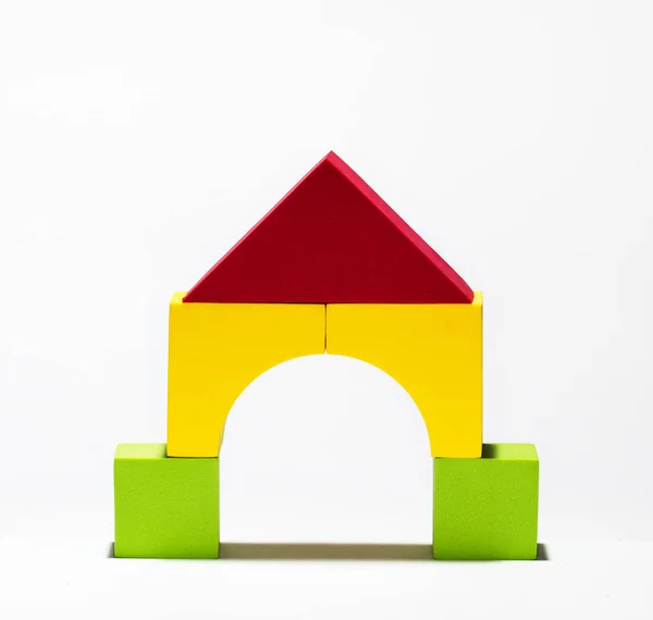 Toren Bakstenen Speelgoed Kopieer Ruimte — Stockfoto