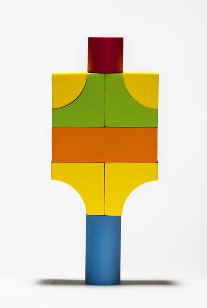 Toren Bakstenen Speelgoed Kopieer Ruimte — Stockfoto