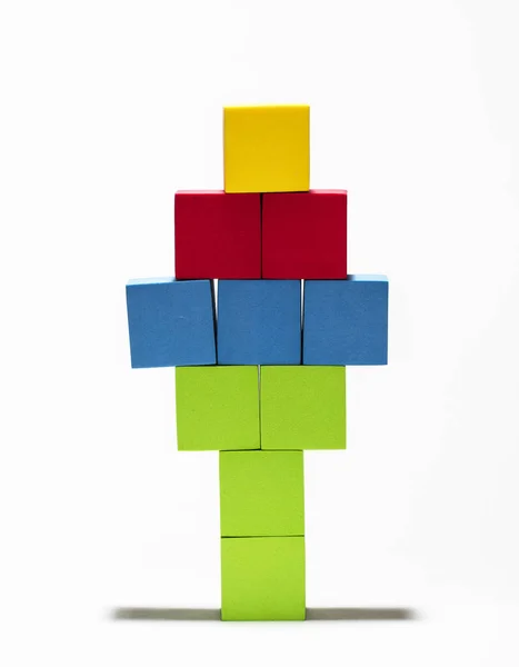 Turmziegel Spielzeug Kopierraum — Stockfoto