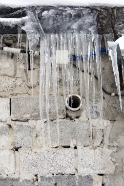 buz sarkıtı, donmuş su, seçici odak