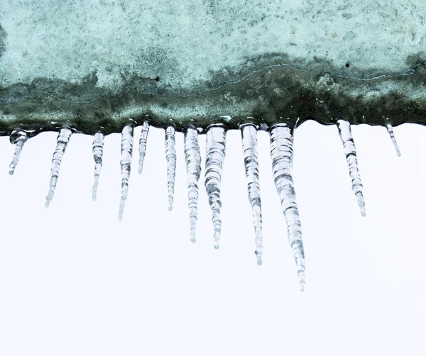 Icicle Frozen Water Selective Focus — Stock Photo, Image