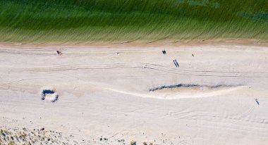 Deniz ve sahil, yukarıdan manzara