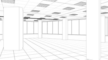 modern iç görselleştirme, 3 boyutlu illüstrasyon