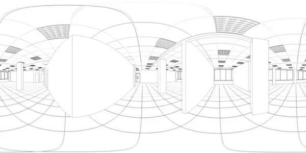 Visualisation Intérieure Moderne Illustration — Photo