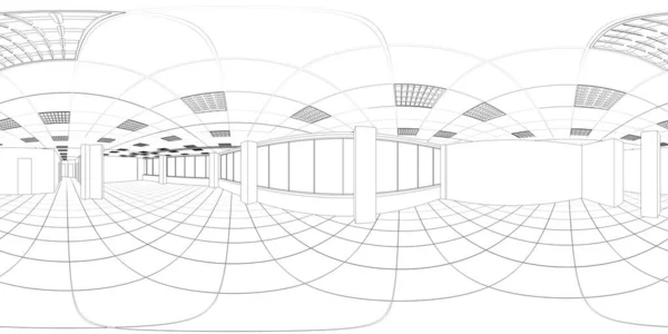 Visualisation Intérieure Moderne Illustration — Photo