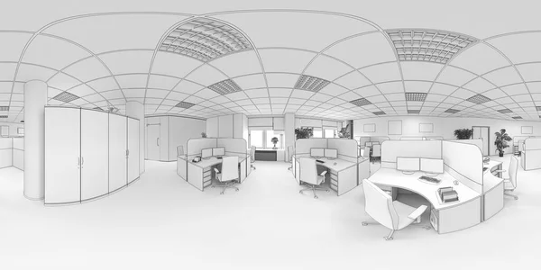 Modern Interior Visualization Illustration — Stock Photo, Image
