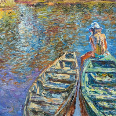 Yağlı boya, renkli arkaplan